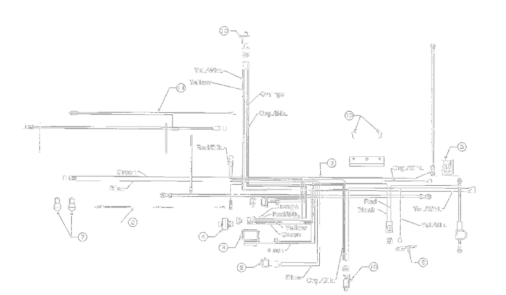Electrical B&s Twin Cylinder Diagram and Parts List for 13AI675H062 2000 Yard Machines Lawn Tractor